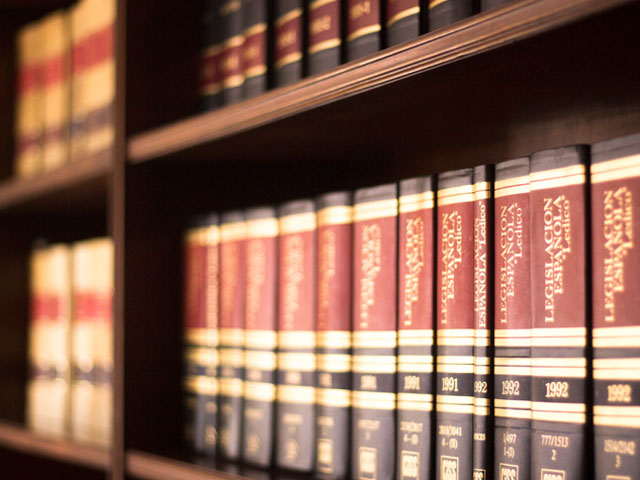 Legal books are pictured. Jay understands the law and will fight for your DUI arrest, criminal defense, arraignment and appeal